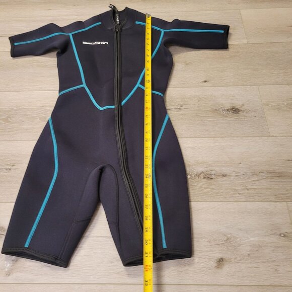 SeaSkin Womens Front Zip Wetsuit Diving Snorkeling Surfing Suit Extra Small XS - Picture 2 of 7